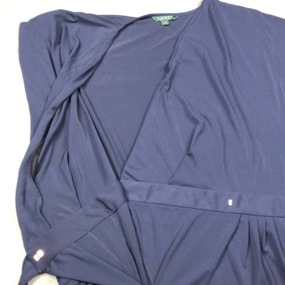 Ralph Lauren Navy Faux Wrap Jumpsuit Sizes 2X & 3X - Picture 5 of 5